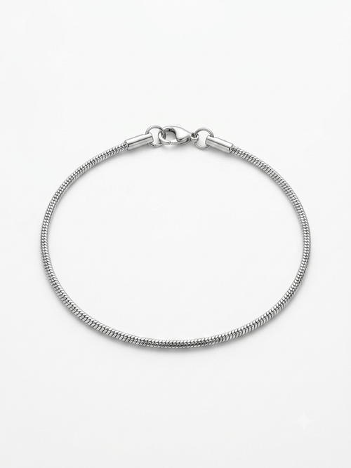 Pulsera linea pura plateada de Acero inoxidable